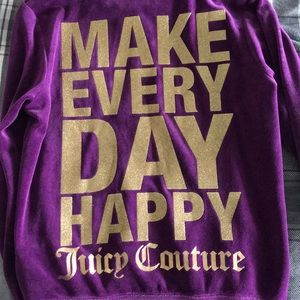Juicy couture velour zip up